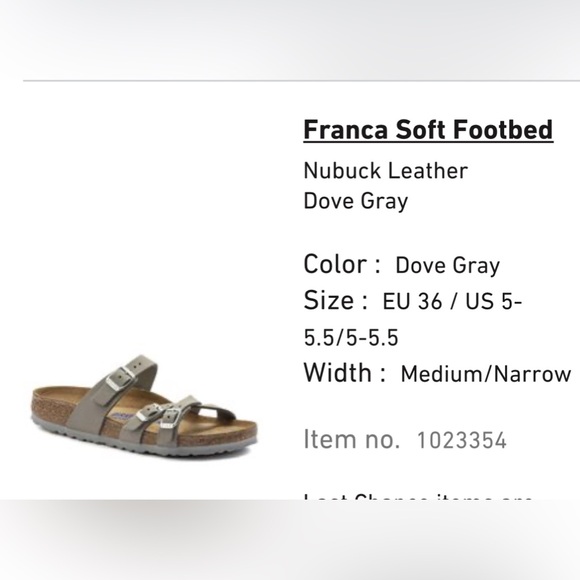 NWT -in box, Dove Grey. Size 5.5/36 - Picture 1 of 1